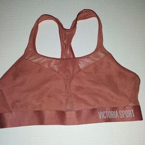 Women's Large PINK VICTORIA SPORT Sports Bra Mesh
